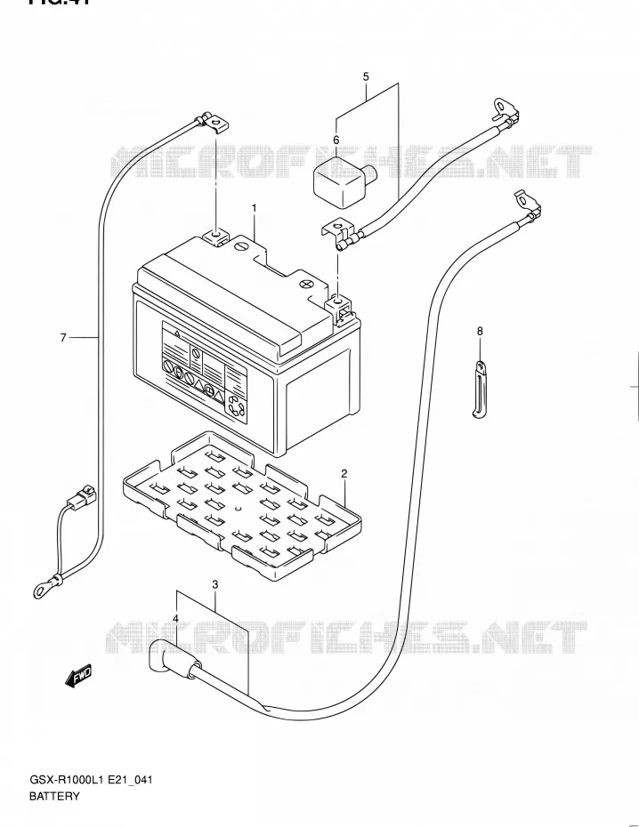 BATTERIE (GSX-R1000L1 E21) Suzuki MOTO 1000 GSX-R 2011  GSX-R1000L1(E14)