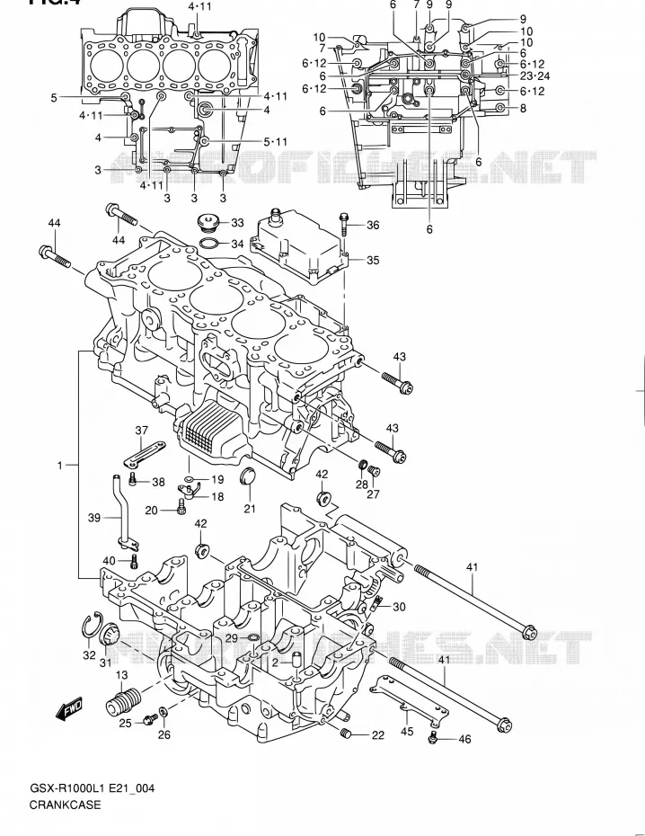 CARTER Suzuki MOTO 1000 GSX-R 2011  GSX-R1000L1(E14)