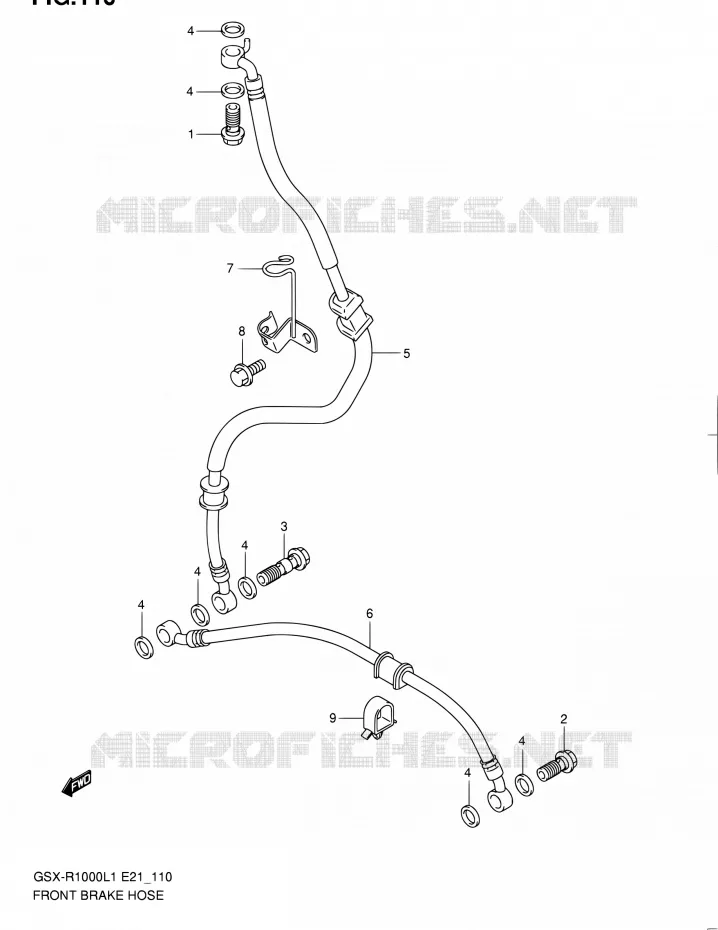 DURITE DE FREIN AVANT Suzuki MOTO 1000 GSX-R 2011  GSX-R1000L1(E14)