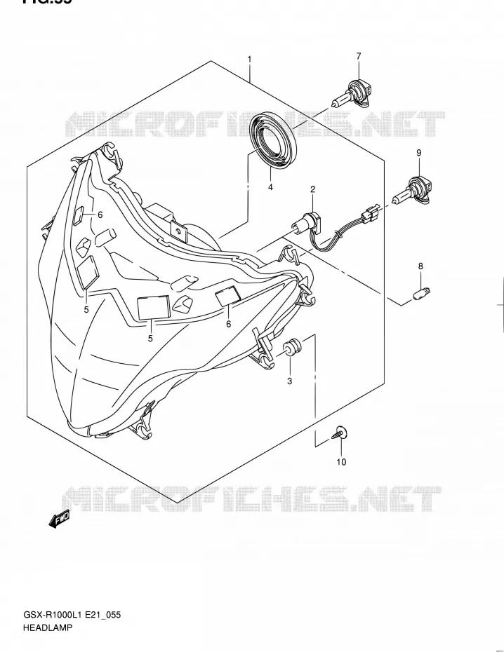 PHARE (GSX-R1000L1 E14) Suzuki MOTO 1000 GSX-R 2011  GSX-R1000L1(E24)