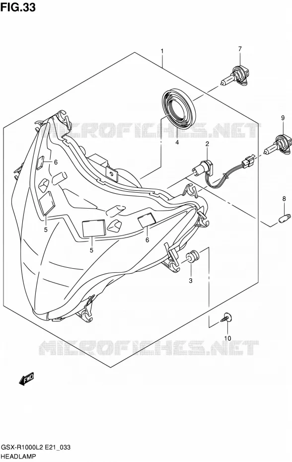 PHARE (GSX-R1000L2 E21) Suzuki MOTO 1000 GSX-R 2012  GSX-R1000L2(E24)