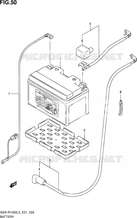 BATTERIE (GSX-R1000UFL3 E21) Suzuki MOTO 1000 GSX-R 2013  GSX-R1000 L3 (E21)