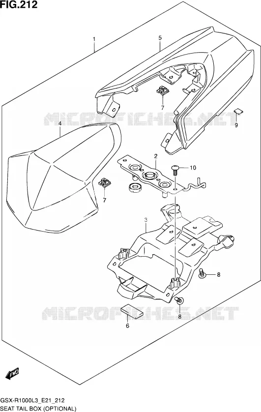 CAPOT DE SELLE (OPTIONAL) (GSX-R1000UFL3 E21) Suzuki MOTO 1000 GSX-R 2013  GSX-R1000 L3 (E21)