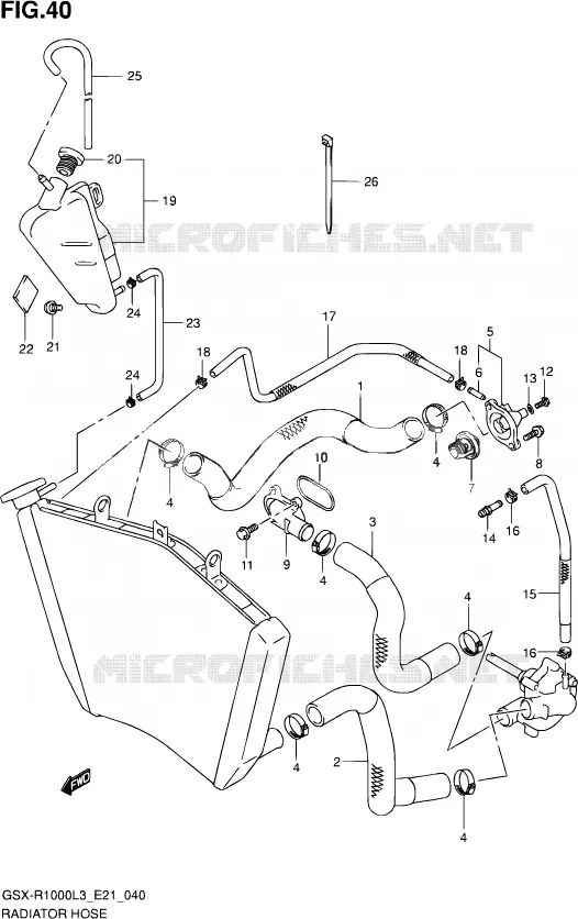 DURITE DE RADIATEUR Suzuki MOTO 1000 GSX-R 2013  GSX-R1000 L3 (E21)