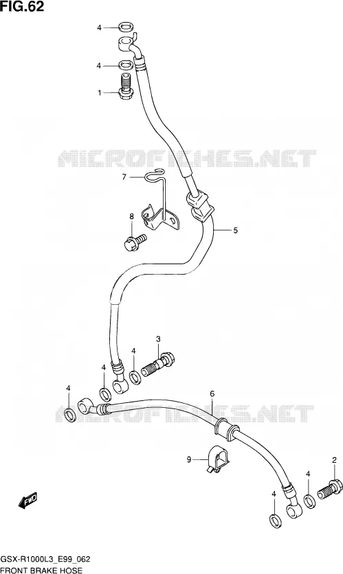 DURITE DE FREIN AVANT Suzuki MOTO 1000 GSX-R 2013  GSX-R1000 L3 (E99)