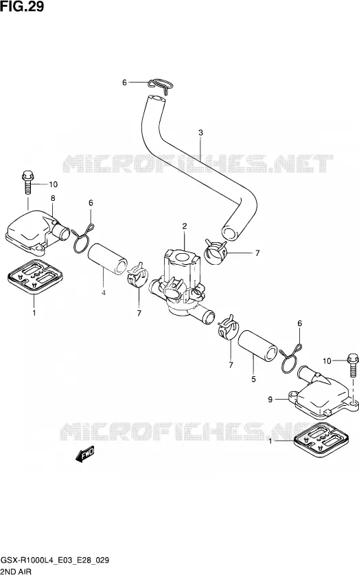 SYSTEME RECYCLAGE GAZ ECHAPPEMENT Suzuki MOTO 1000 GSX-R 2014  GSX-R1000 L4  (E03,E28,E33)