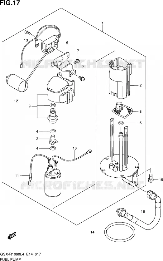 POMPE A ESSENCE Suzuki MOTO 1000 GSX-R 2014  GSX-R1000 L4  (E14)