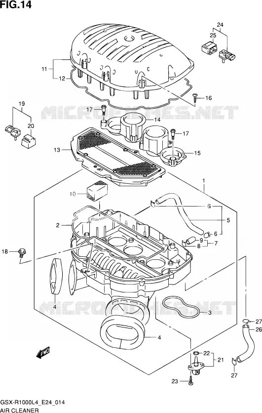 FILTRE A AIR Suzuki MOTO 1000 GSX-R 2014  GSX-R1000 L4  (E24)