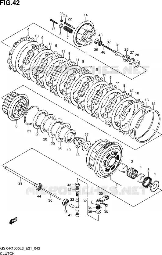 EMBRAYAGE Suzuki MOTO 1000 GSX-R 2013  GSX-R1000UF L3 (E21)