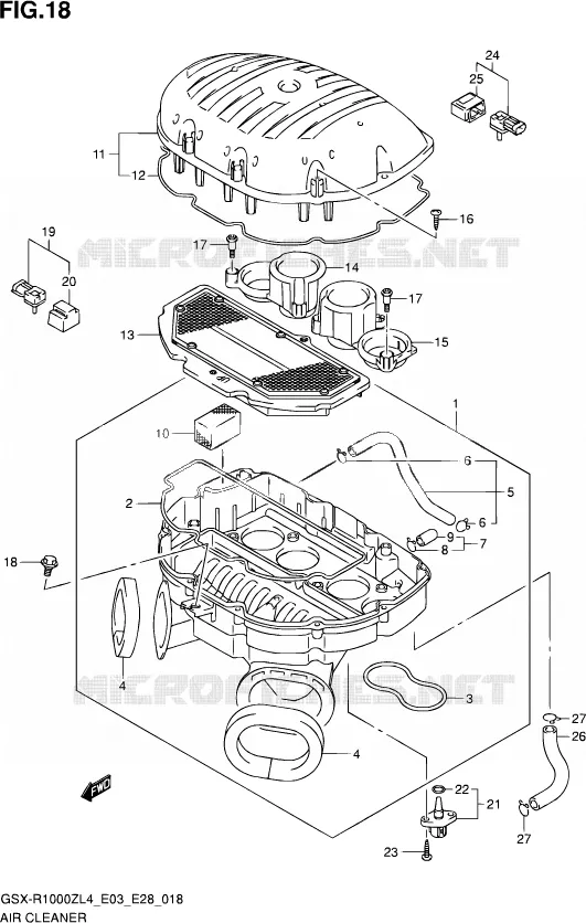 FILTRE A AIR Suzuki MOTO 1000 GSX-R 2014  GSX-R1000Z L4 (E03,E28)