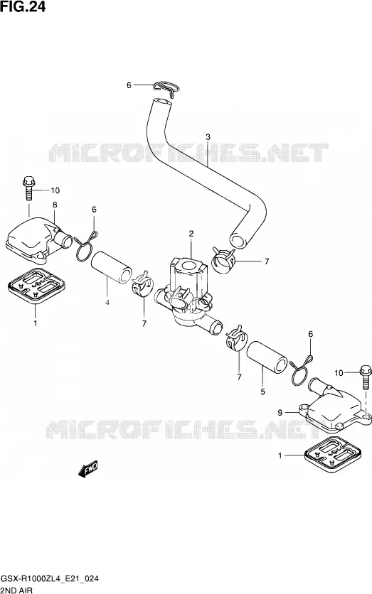 SYSTEME RECYCLAGE GAZ ECHAPPEMENT Suzuki MOTO 1000 GSX-R 2014  GSX-R1000Z L4 (E21)