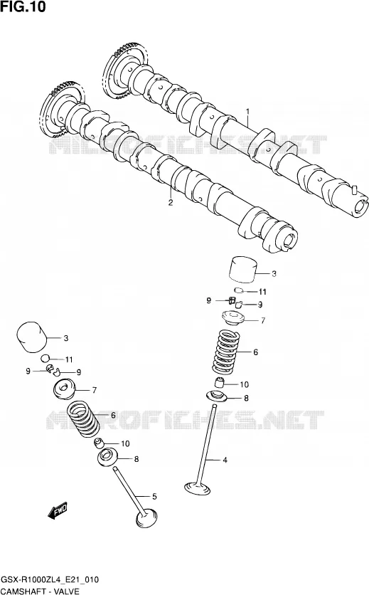ARBRE A CAMES - VALVE Suzuki MOTO 1000 GSX-R 2014  GSX-R1000ZUF L4 (E21)