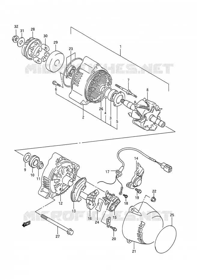 ALTERNATEUR Suzuki MOTO 1100 GSX-R 1992  GSX-R1100 M (E03,E28,E33)