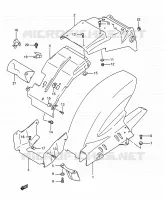 GARDE BOUE ARRIERE pour Suzuki GSX-R 1100 1992