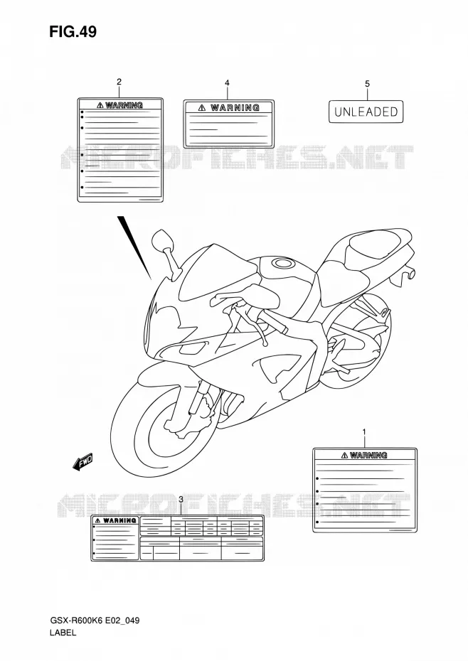 ETIQUETTE Suzuki MOTO 600 GSX-R 2007  GSX-R600K7(E24)