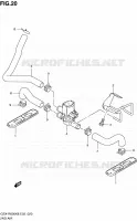 SYSTEME RECYCLAGE GAZ ECHAPPEMENT MOTEUR/TRANSMISSION 600 suzuki-moto GSX-R 2008 8223020