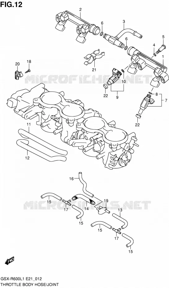 SYSTÈME D'INJECTION Suzuki MOTO 600 GSX-R 2011  GSX-R600L1(E24)