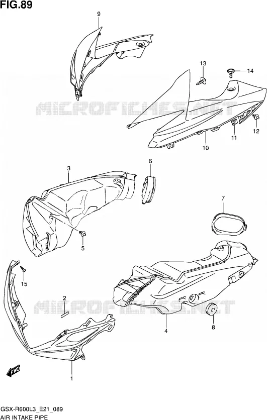 PRISE D AIR Suzuki MOTO 600 GSX-R 2013  GSX-R600 L3 (E21)