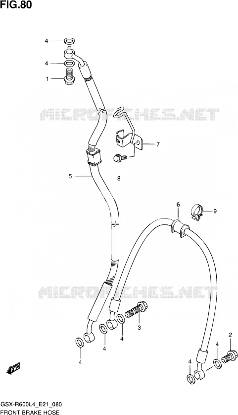 DURITE DE FREIN AVANT Suzuki MOTO 600 GSX-R 2014  GSX-R600 L4 (E21)