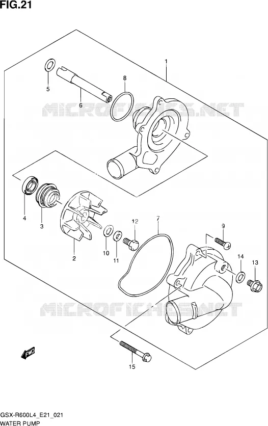 POMPE A EAU Suzuki MOTO 600 GSX-R 2014  GSX-R600 L4 (E21)