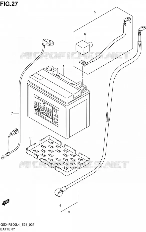 BATTERIE Suzuki MOTO 600 GSX-R 2014  GSX-R600 L4 (E24)