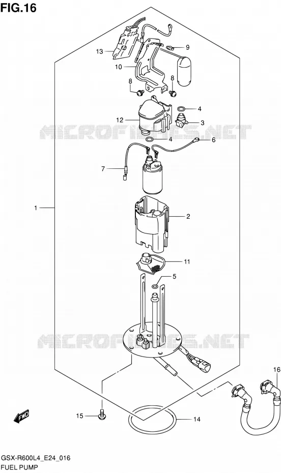 POMPE A ESSENCE Suzuki MOTO 600 GSX-R 2014  GSX-R600 L4 (E24)