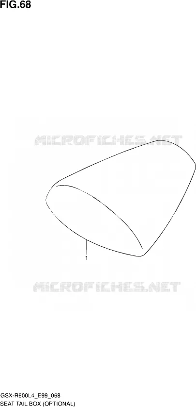 CAPOT DE SELLE (OPTIONAL) Suzuki MOTO 600 GSX-R 2014  GSX-R600 L4 (E99)