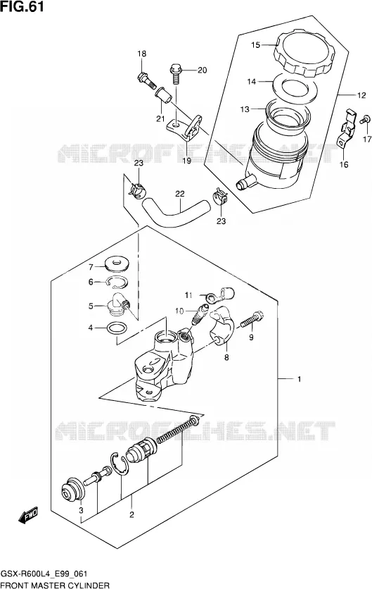 MAITRE CYLINDRE AVANT Suzuki MOTO 600 GSX-R 2014  GSX-R600 L4 (E99)