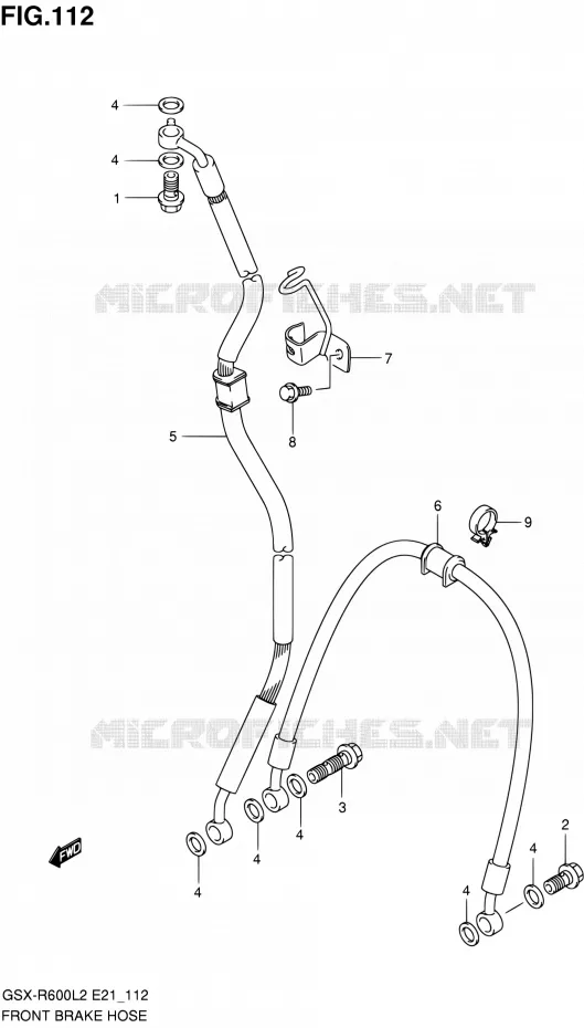 DURITE DE FREIN AVANT Suzuki MOTO 600 GSX-R 2012  GSX-R600UEL2(E21)