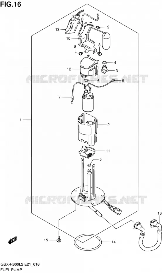 POMPE A ESSENCE Suzuki MOTO 600 GSX-R 2012  GSX-R600UFL2(E21)