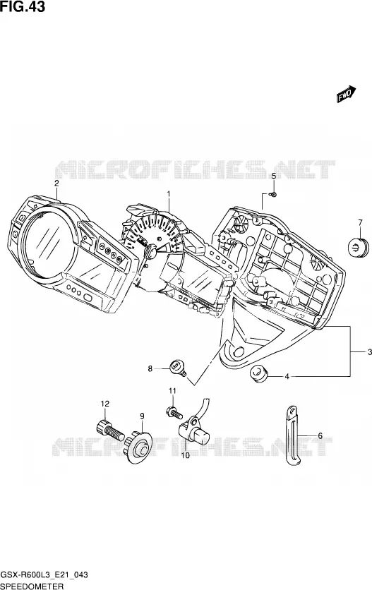 COMPTEUR (GSX-R600UEL3 E21) Suzuki MOTO 600 GSX-R 2013  GSX-R600UF L3 (E21)