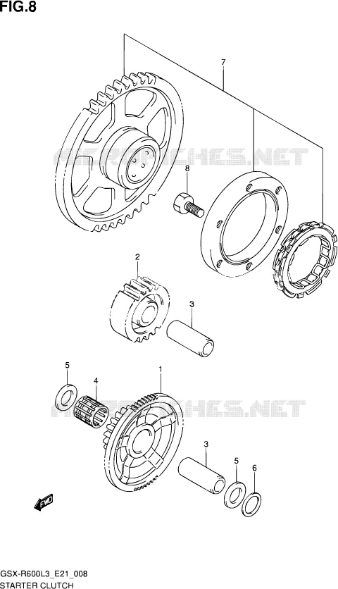ROUE LIBRE DE DEMARREUR Suzuki MOTO 600 GSX-R 2013  GSX-R600UF L3 (E21)