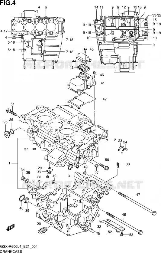 CARTER Suzuki MOTO 600 GSX-R 2014  GSX-R600UF L4 (E21)