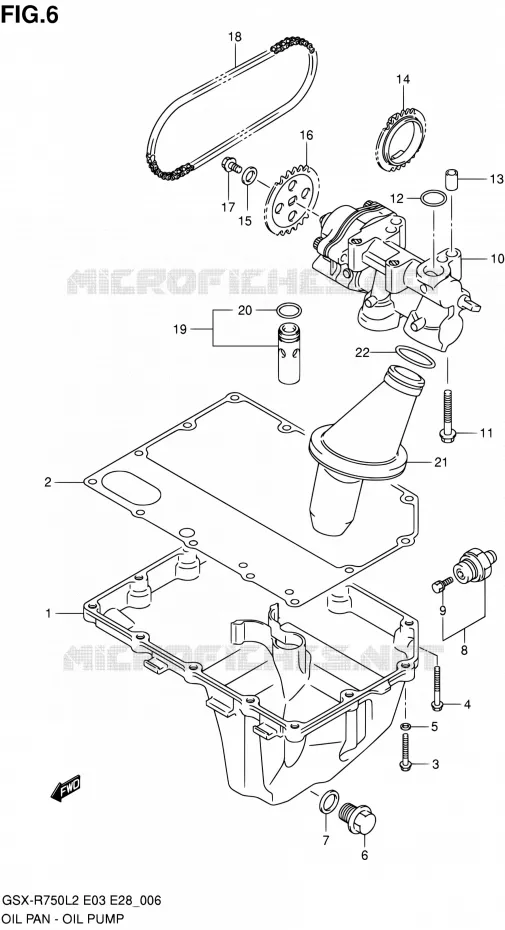 CARTER INFERIEUR - POMPE A HUILE Suzuki MOTO 750 GSX-R 2012  GSX-R750L2(E03,E28,E33)