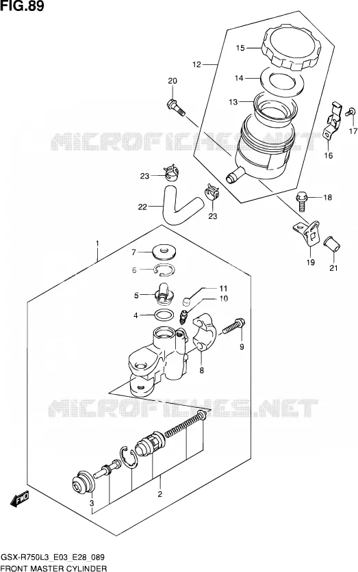 MAITRE CYLINDRE AVANT Suzuki MOTO 750 GSX-R 2013  GSX-R750 L3 (E03,E28,E33)