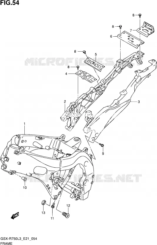 CADRE Suzuki MOTO 750 GSX-R 2013  GSX-R750 L3 (E24)