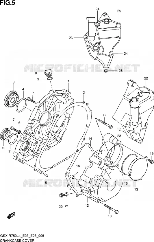 CARTER Suzuki MOTO 750 GSX-R 2014  GSX-R750 L4 (E03,E28,E33)