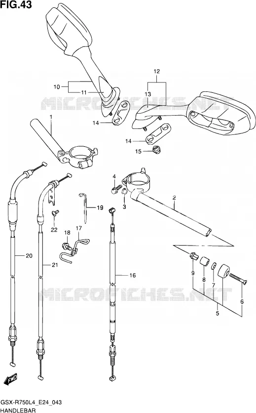 GUIDON Suzuki MOTO 750 GSX-R 2014  GSX-R750 L4 (E24)