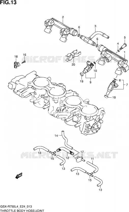 SYSTÈME D'INJECTION Suzuki MOTO 750 GSX-R 2014  GSX-R750 L4 (E24)