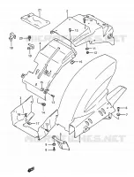 GARDE BOUE ARRIERE pour Suzuki GSX-R 750 1991