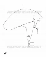 GARDE BOUE AVANT pour Suzuki GSX-R 750 1991