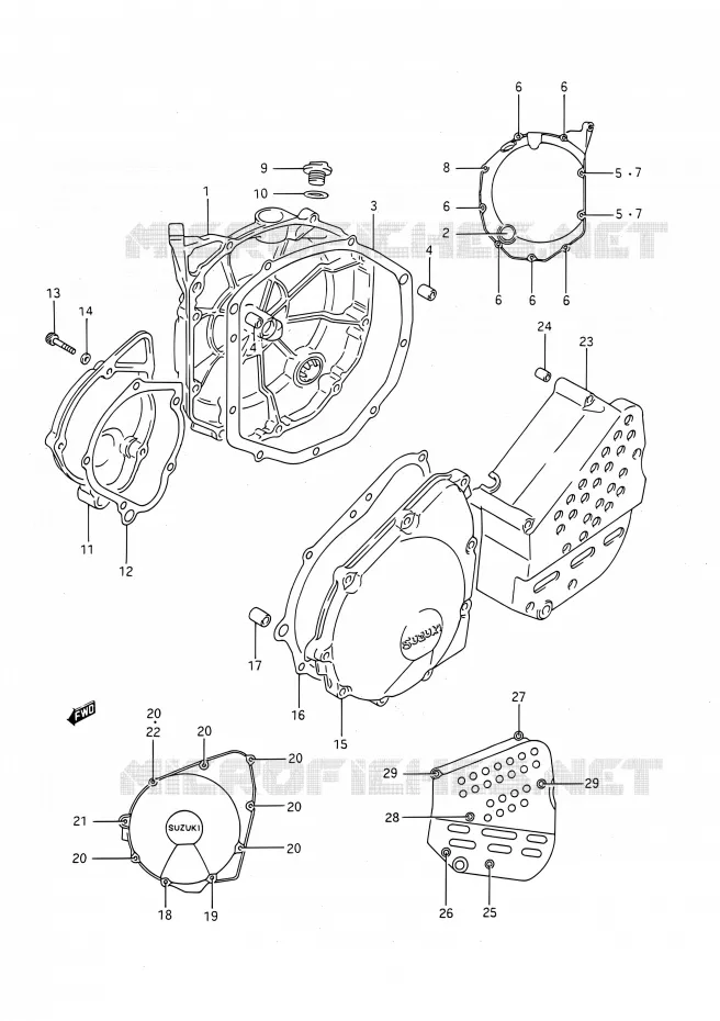 CARTER Suzuki MOTO 750 GSX-R 1991  GSX-R750 M (E03,E28,E33)