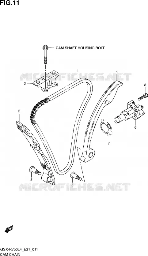 DISTRIBUTION Suzuki MOTO 750 GSX-R 2014  GSX-R750UF L4 (E21)