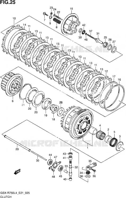 EMBRAYAGE Suzuki MOTO 750 GSX-R 2014  GSX-R750UF L4 (E21)