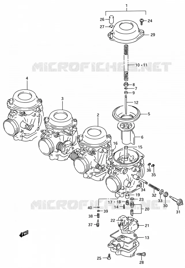 CARBURATEUR Suzuki MOTO 750 GSX-R 1995  GSX-R750W S (E03,E28,E33)