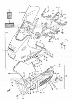 CARENAGE TETE DE FOURCHE (MODELE N/P) pour Suzuki GSX-F 1100 1992