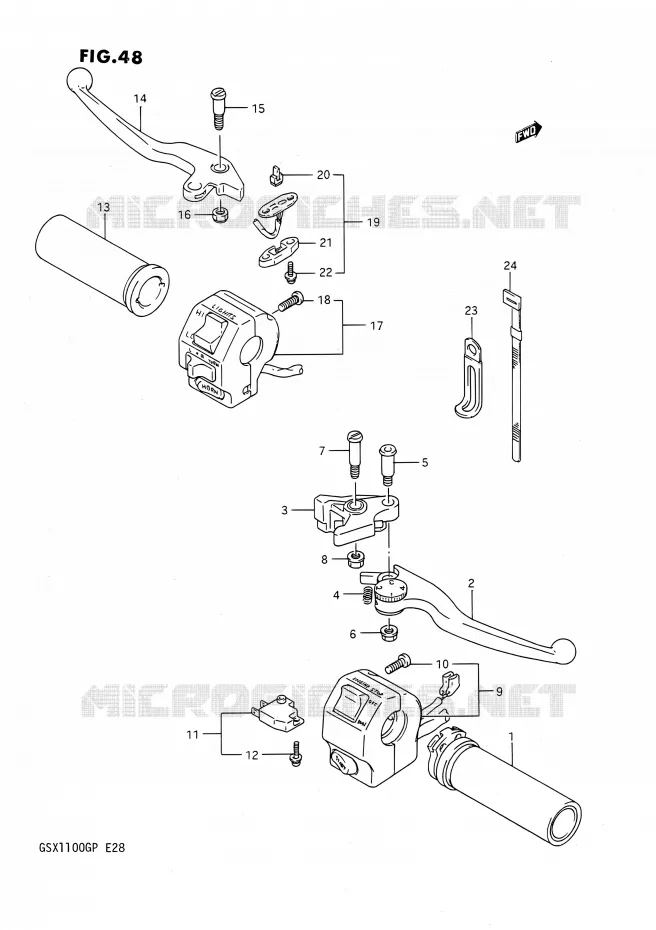 COMMODOS Suzuki MOTO 1100 GSX-G 1992  GSX1100G N (E03,E28,E33)