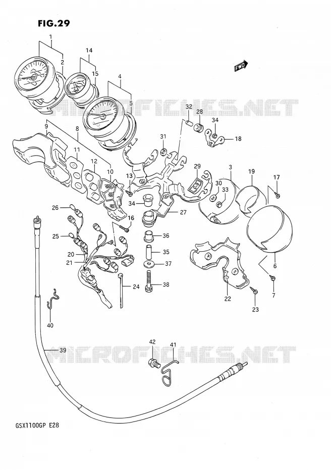 COMPTEUR Suzuki MOTO 1100 GSX-G 1993  GSX1100G P (E03,E28,E33)