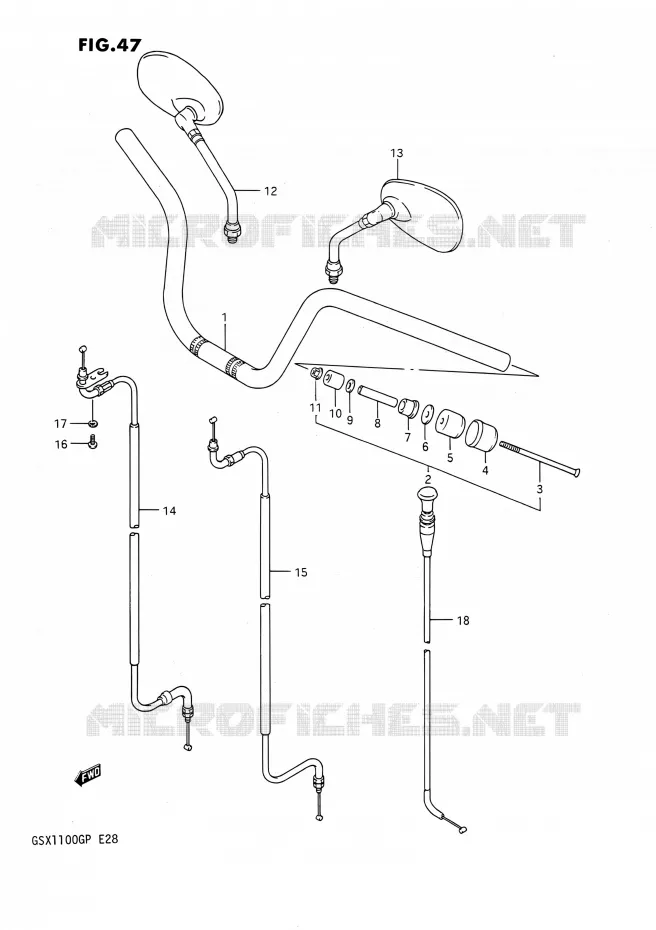 GUIDON Suzuki MOTO 1100 GSX-G 1993  GSX1100G P (E03,E28,E33)