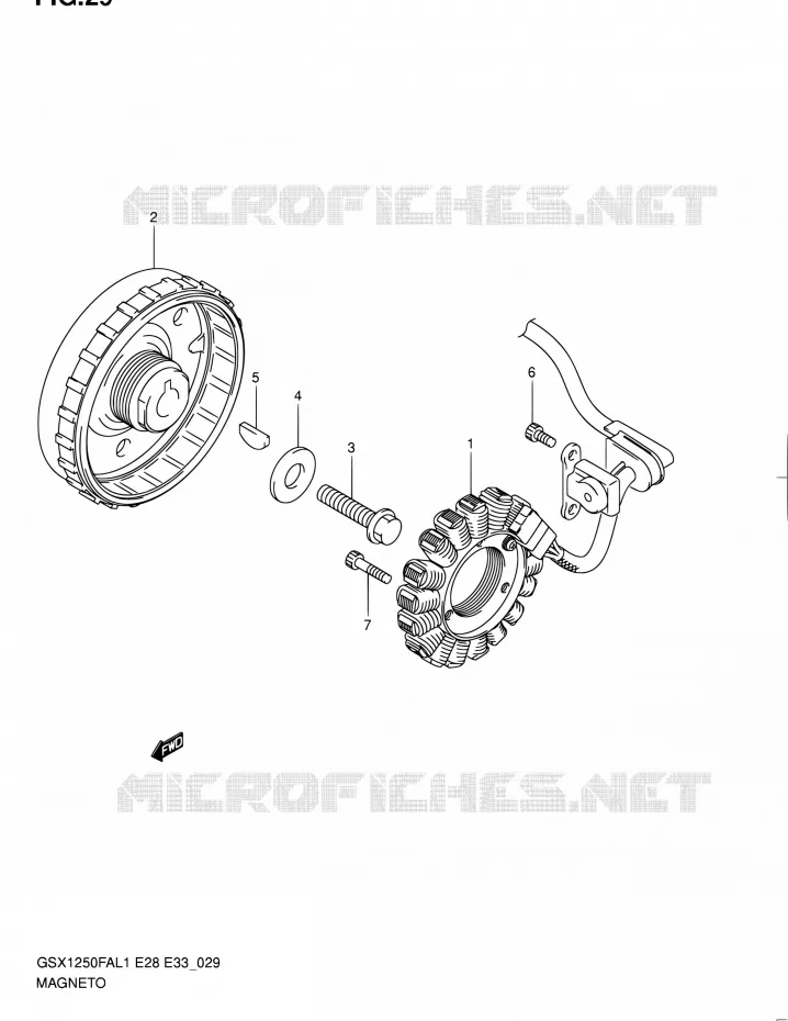 ALLUMAGE ROTOR - STATOR Suzuki MOTO 1250 GSX-F 2011  GSX1250FA L1 (E03,E28,E33)